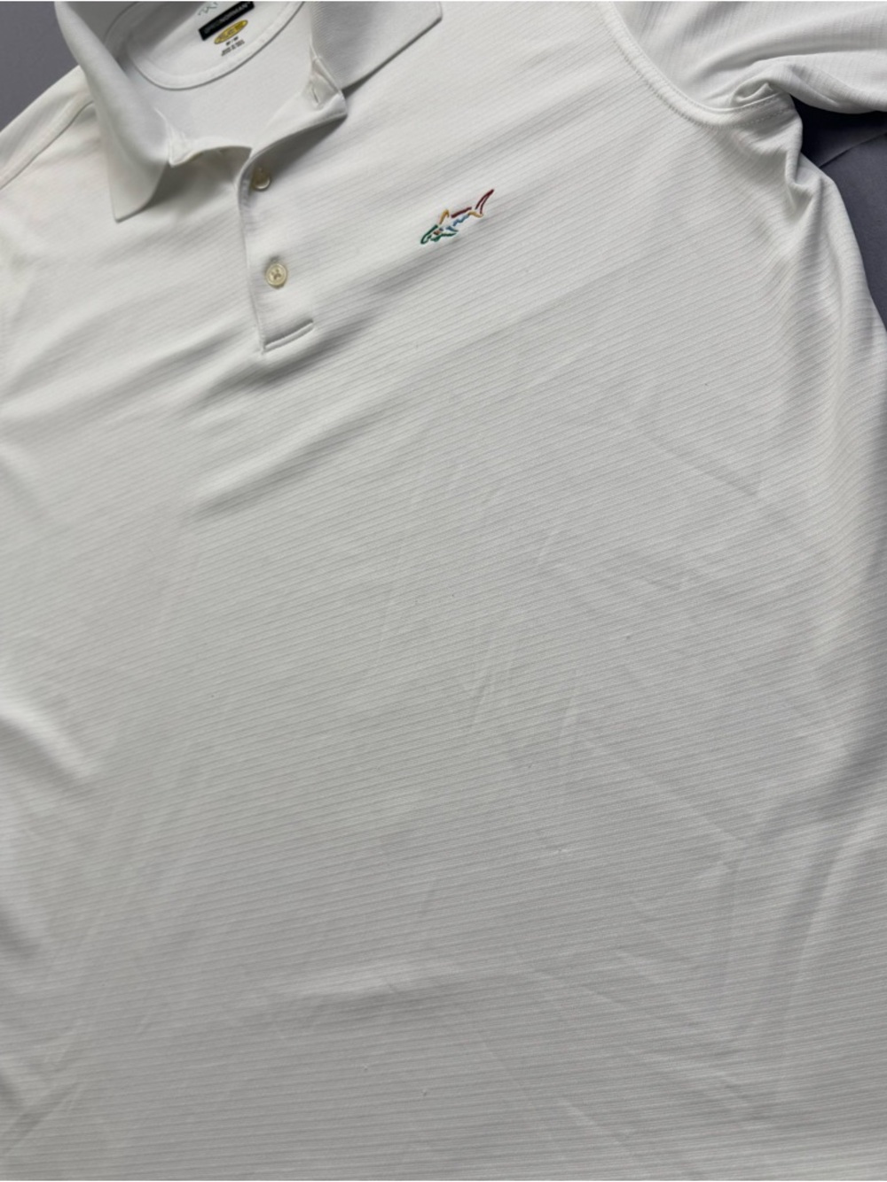 Greg Norman Play Dry Moisture Wicking White Polo Golf Shirt Men's M Short Sleeve - Picture 2 of 6